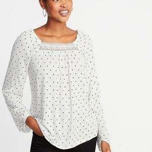 OLD NAVY Square Neck Polka-Dot White & Black XXL